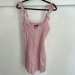 Pink Gingham Babydoll Dress